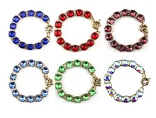 10MM Pop Color Faceted Round Crystal Bracelets & Bangles Gold Fashion Jewelry Women Accessories Factory Wholesale B1483