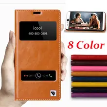 Hot!!! For Sony Xperia Z3 L55t L55u D6603 D6653 D6616 D6633 Genuine Leather Cover Case Window Flip Stand Mobile Phone Bag