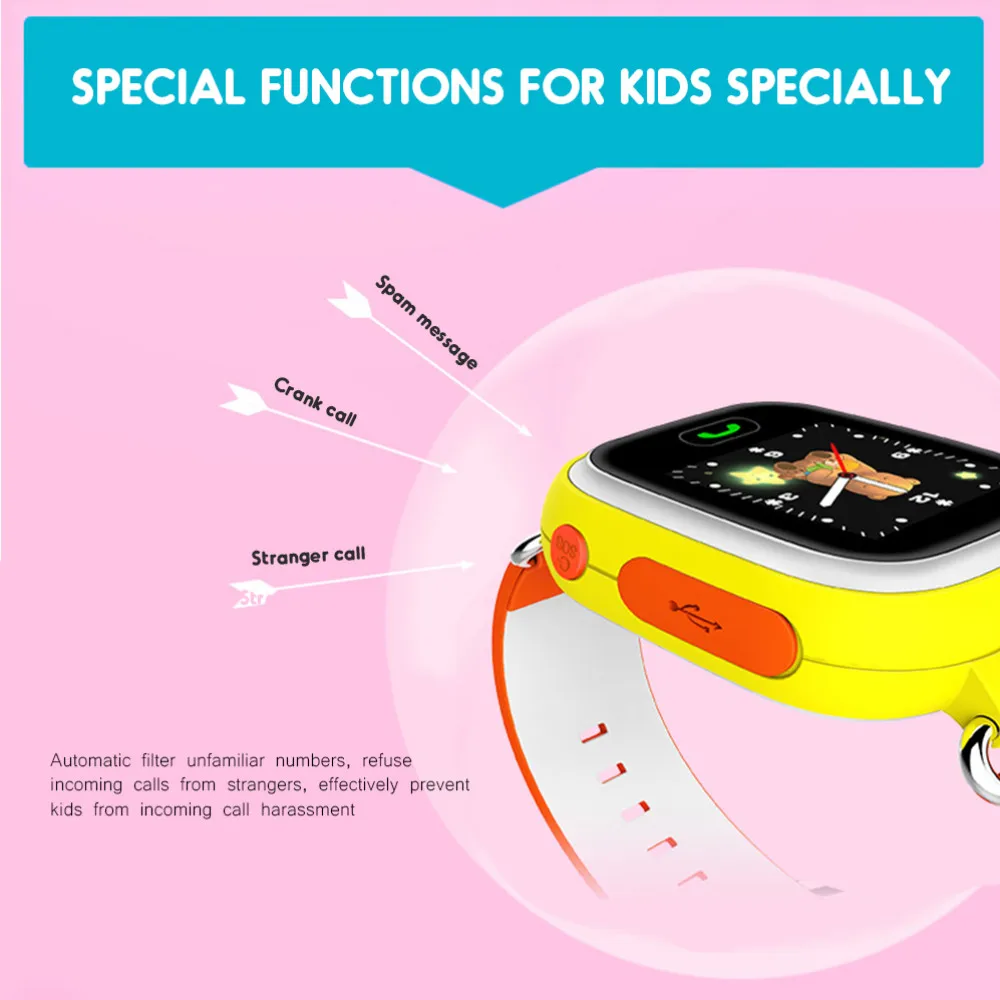 Q90 GPS Kinder Smartwatch SOS Anruf Location WiFi Smart Baby Uhr Touch Screen Remote Monitor Anti-V