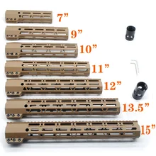 TriRock Tan 7 ''9'' 10 ''11'' 12 ''13,5'' 15 ''дюймовый M-lok зажимной стиль Handguard Rail поплавковая система крепления