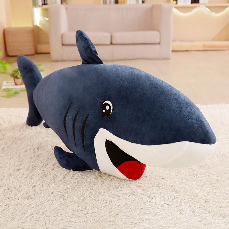 120 см гигантские плюшевые игрушки акулы мягкие морские рыбы животные большой размер Акула кукольные подушки игрушки для детей подарки на день рождения