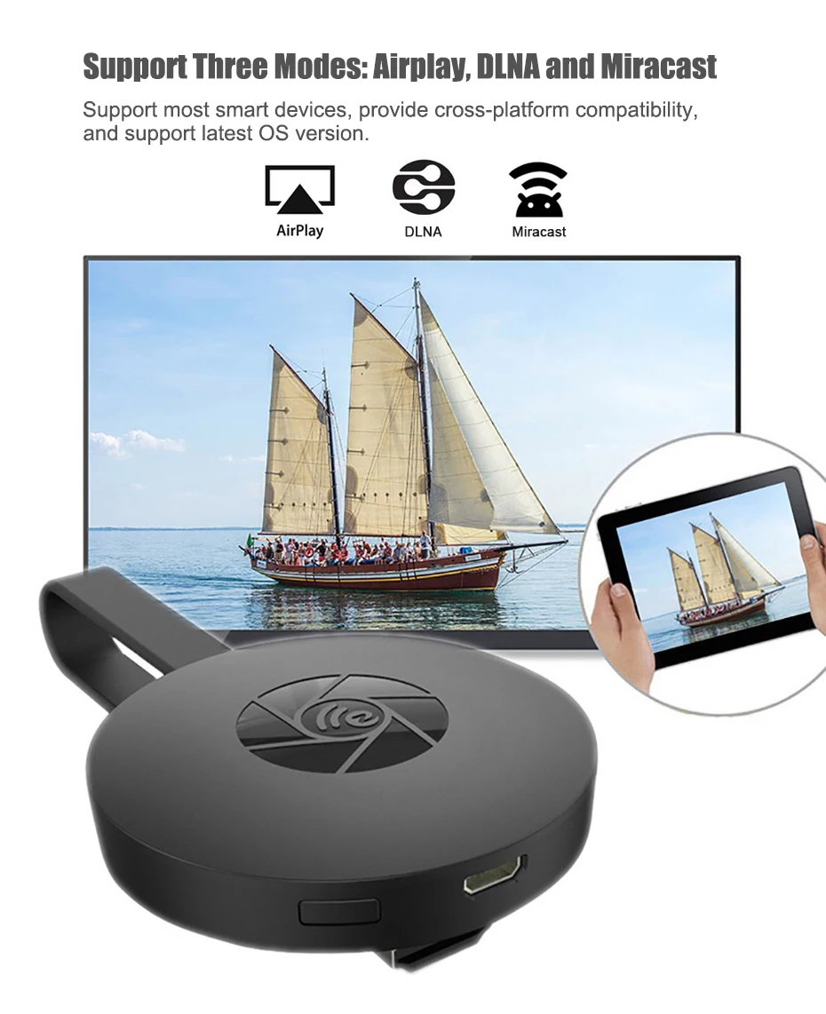 Wireless HDMI Dongle Miracast Anycast MiraScreen TV Stick 4