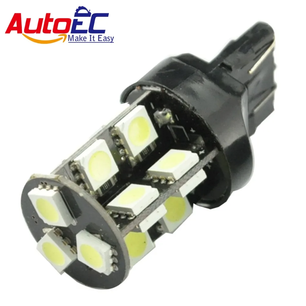 

AutoEC 2x T20 7440 7443 W21W W21/5W 19 smd 5050 Led Canbus No Error Free DC12V Car Auto Tail Brake Turn Signal Light #LD17