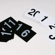 100*95 мм магазин напитков цифровой номер сиденье карты стол знак этикетка ПВХ Ресторанный стол серийные бирки с размерами пластиковый знак