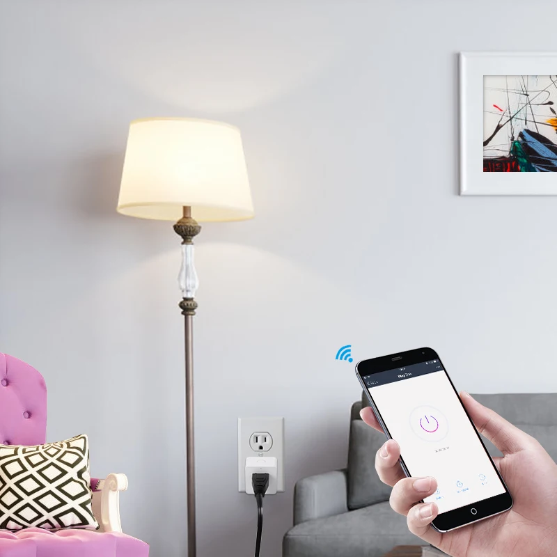 Hyleton smart plug 10A Home Automation wifi socket 100-240V Remote Control EU/US/AU Wifi Socket Working with Alexa and Google 