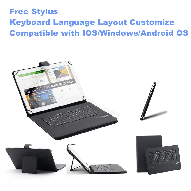 Free Stylus UNIVERSAL Wireless Bluetooth Keyboard Case For Acer Iconia