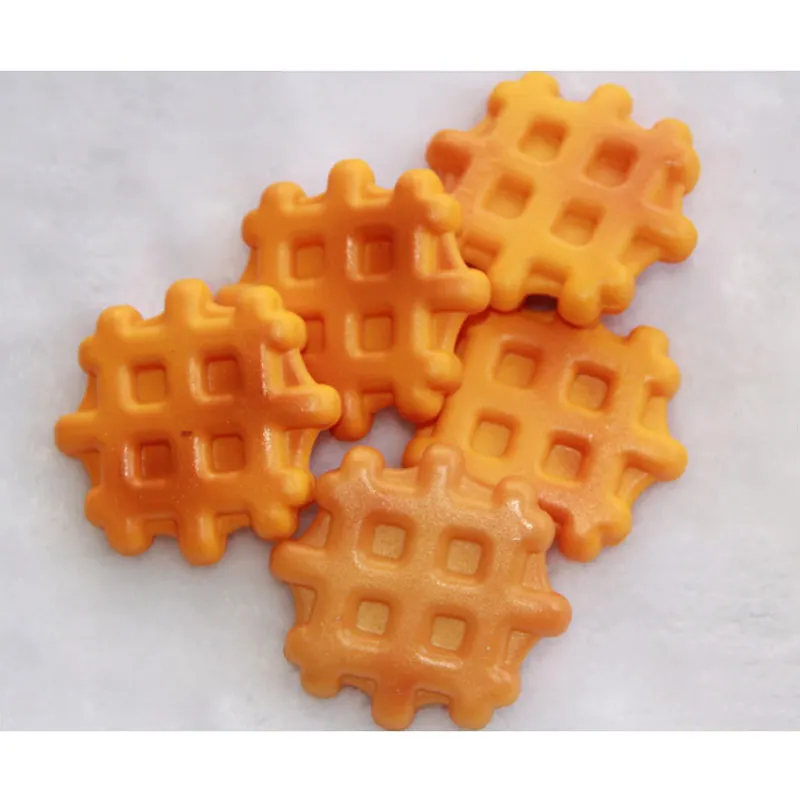 

Original 1:1 fake waffle PVC Plastic Crafts imitation food Model Sweet Simulation Cookies biscuit home decoration gift #DIY048