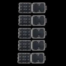 8 в 1 портативный прозрачный пластиковый держатель SD карты памяти/карта памяти держатель для Карт Коробка для хранения защита от сгибания