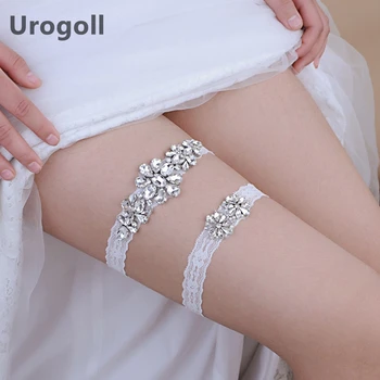 

Charming Wedding Garter Flower Rhinestone Lace Leg Ring White Sexy Garters Thigh Ring Bridal Gift For Girl Women Female Bride