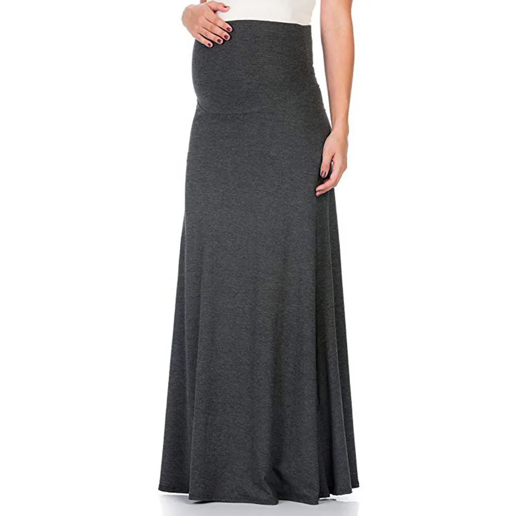 Для женщин для беременных и матерей после родов сарафаны комфорт Высокая талия Однотонная юбка платье ropa материнства платье abiti premaman vestidos