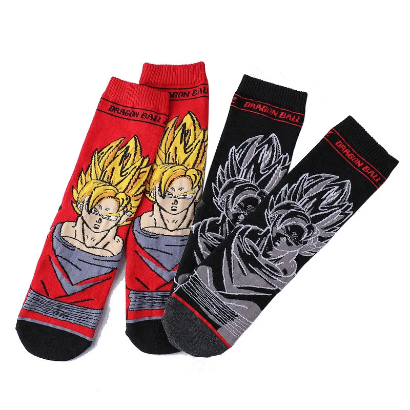 

Anime Dragon Ball Z Crew Socks Cosplay Super Saiyan Sun Goku Cotton Stockings Prop Accessories Men Mid Tube Sock