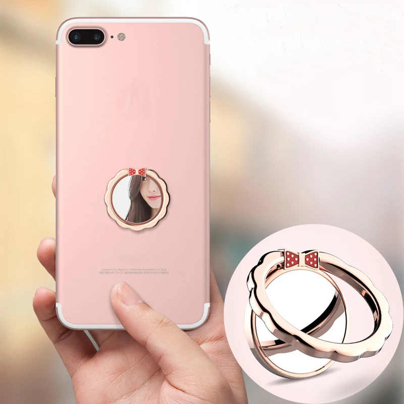 Korean Style Phone Holder Socket Aluminum Metal Phone Ring