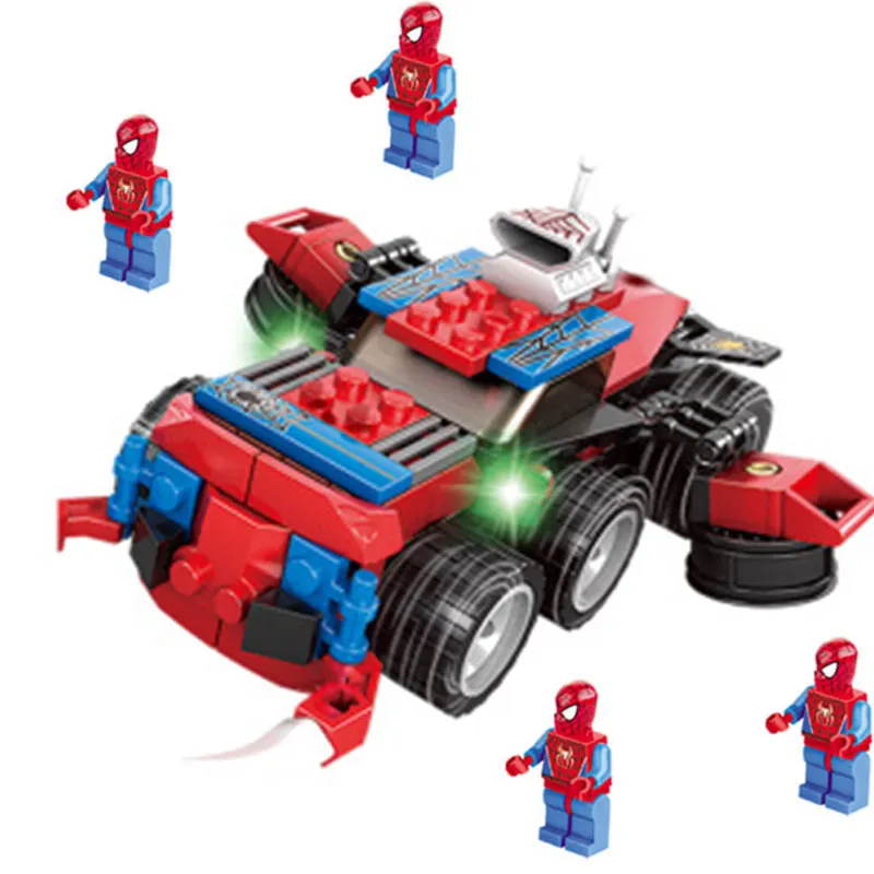

223pcs 4in1 Compatible LegoiNGs Children's assembled toys Creative building blocks Terminator Spider Superhero figures toys