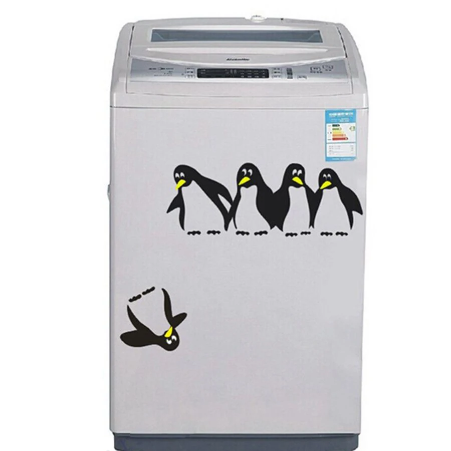 Free shipping! funny penguin kitchen fridge sticker fridge decals