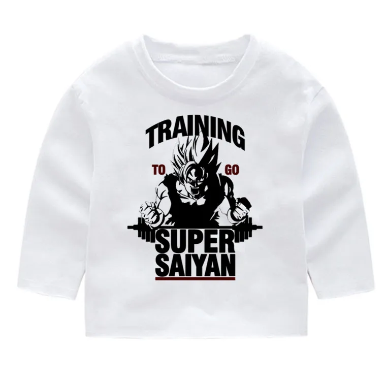 

Dragon Ball Training To Go Super Saiyan Kid's Fashion Long Sleeve T-shirts Kid's Long Sleeve Tops Baby Girl Harajuku Clothes