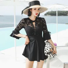 Одинаковый Купальник для женщин, купальники для подростков, цельный красивый пуш-ап сексуальные купальники платье слитное Ретро кружевные купальные костюмы