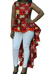 Африканская одежда для женщин топ без рукавов хлопок воск печатных ткань остановилась на хлопковая одежда