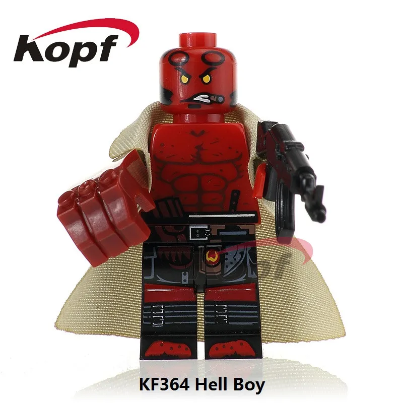 Single Sale KF364 Super Heroes Hell Boy Fixer Thuderbolts Captain Canuck Marvel Melter Bricks Building font