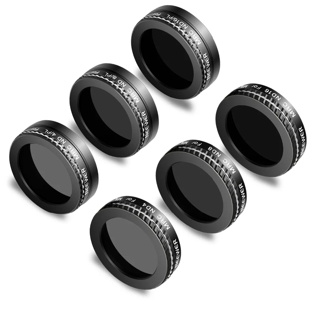 Neewer for DJI Mavic Air Filter Kit 6 Pieces Lens Filter ND4 ND8 ND16 ND4/PL ND8/PL ND16/PL Multi-Coated MC-16 HD Optical Glass цена Neewer for DJI Mavic Air Filter Kit 6 Pieces Lens Filter ND4 ND8 ND16 ND4/PL ND8/PL ND16/PL Multi-Coated MC-16 HD Optical Glass цены онлайн