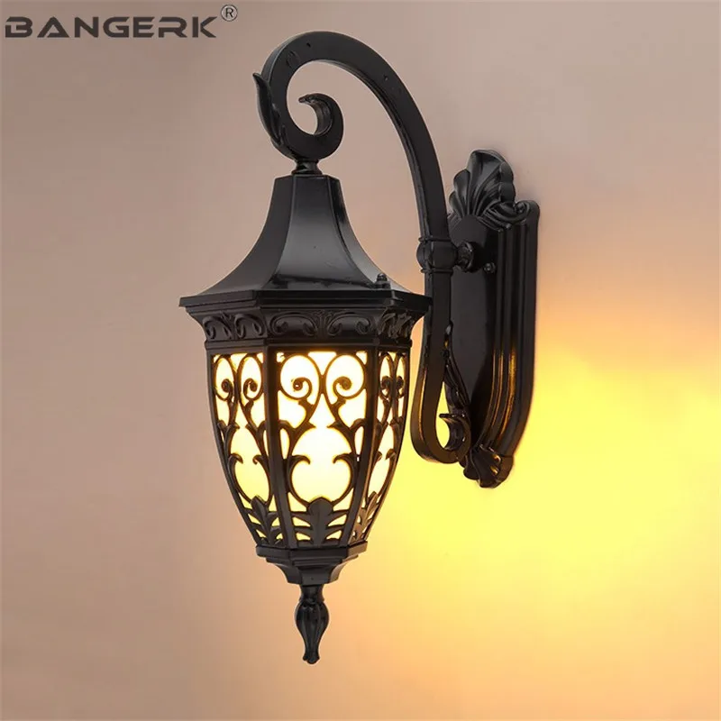 Antique Outdoor Wall Lamp Waterproof LED Porch Lights Glass Aluminum Lighting Sconce Wall lamps Garden Balcony Light Fixtures outdoor lighting modern led wall lamp long light ip65 waterproof porch balcony villa decoration led strip wall lamps 100cm 120cm