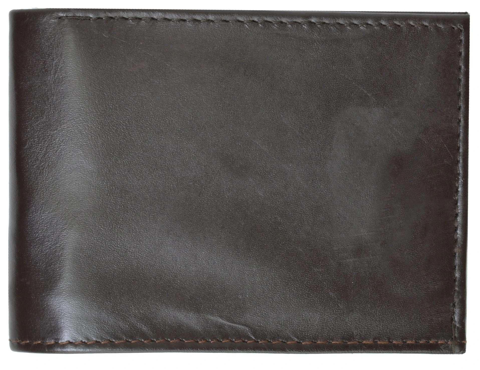 Genuine Leather Simple Bifold ID Card Holder Mens Wallet 1160 (5)