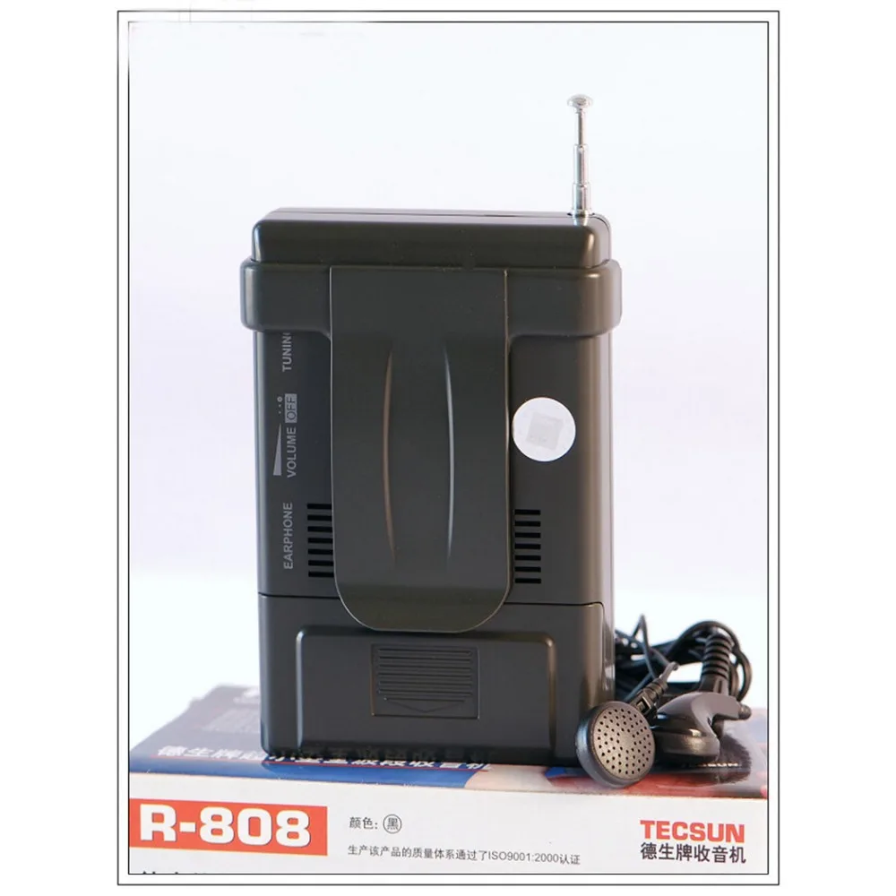 Мини TECSUN R-808 радио FM/MW/SW радио многополосный приемник+ наушники Y4141A R808 цифровой приемник Прямая поставка