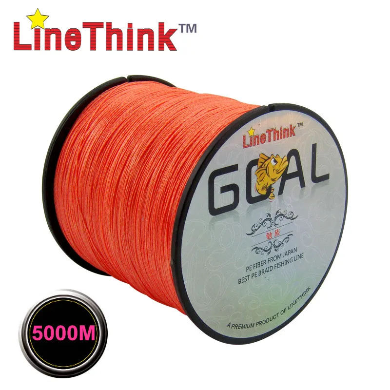 5000M LineThink Brand GOAL Best Quality Multifilament 100% PE Braided  Fishing Line Free Shipping