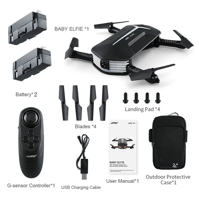 2 Battery Version JJRC H37 Mini Baby Elfie 720P Складная рукоятка wifi FPV удерживающий высоту RC Квадрокоптер для селфи, Дрон RTF VS H47 E52 E57 - Цвет: 2 Battery Version