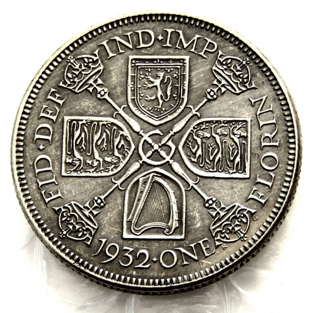 

1932 Florin Great Britain UK Silver Silver Plated Copy Coin