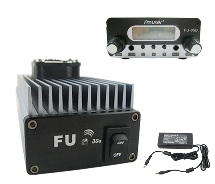 FMUSER FU-30A 30 Вт Профессиональный FM Усилитель мощности Набор для PLL fm-передатчик вещания+ FU-05B FM возбудитель+ 1/2 волновая дипольная антенна