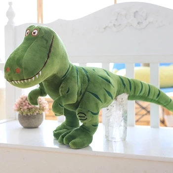 Новое поступление плюшевые игрушки, динозавр хобби мультфильм тираннозавр мягкие игрушки куклы для детей мальчиков день рождения Рождественский подарок - Цвет: Зеленый