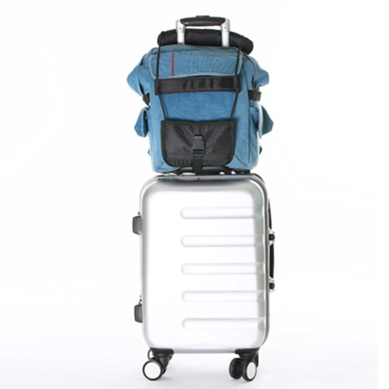 Черный Комплект группа прочно путешествия Чемодан сумка чемодан ремень рюкзак перевозчик ремешок носить новый Повседневное аксессуары