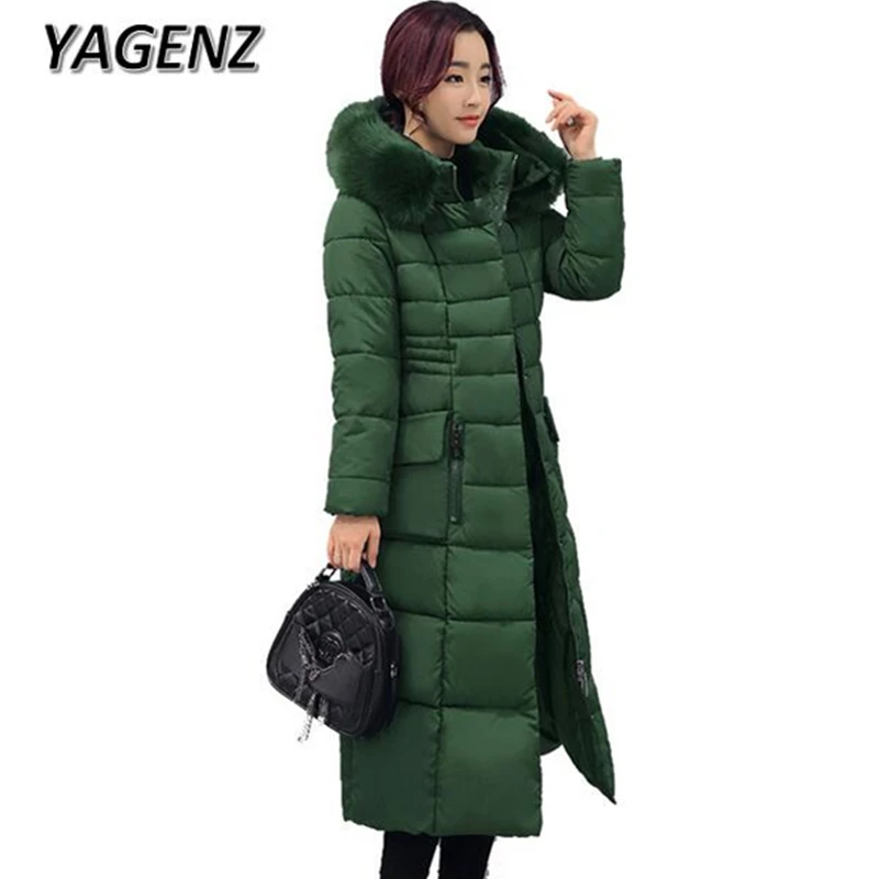 

2019 Female Hooded Winter Jacket Coat Korea Slim Down Cotton Long Overcoats Warm Parka Thicker Women Coat Fashion Clothing