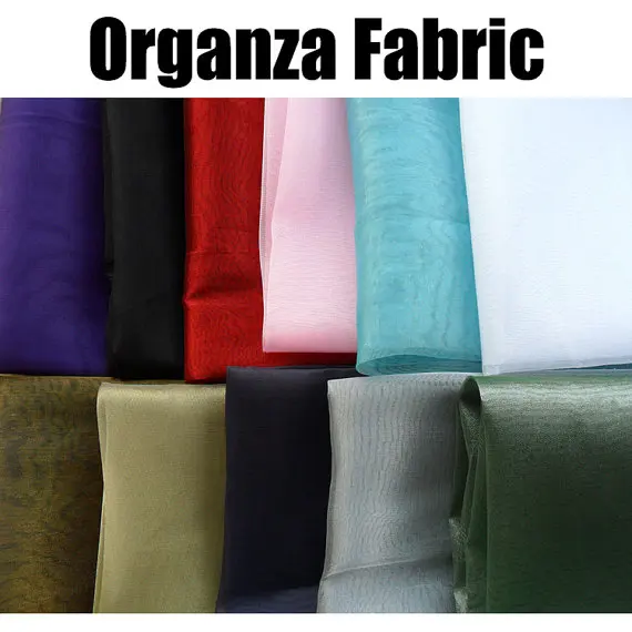 

Sold by lot (6 meters/lot), 100% Silk Organza fabric, pure colors, 108cm wide.
