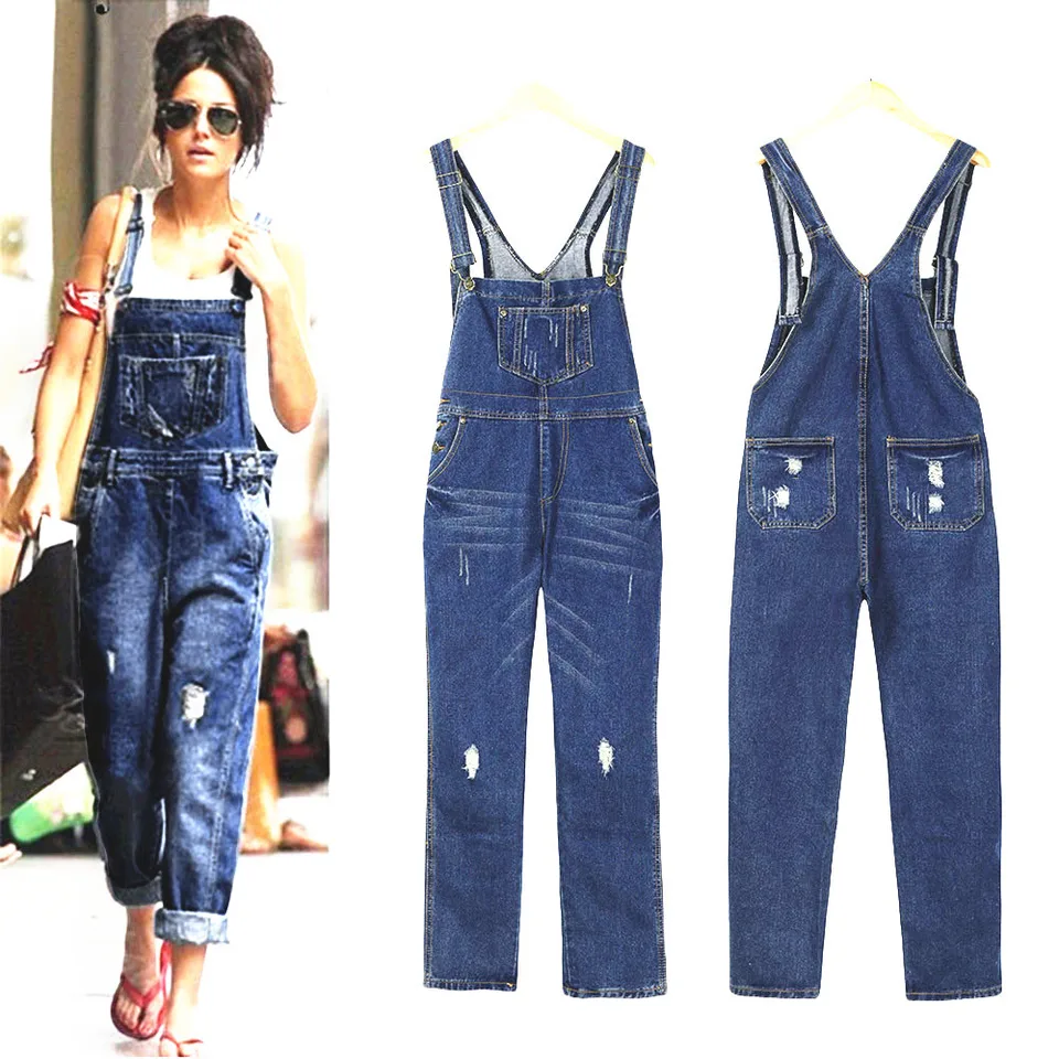 tube thin jeans jumpsuit