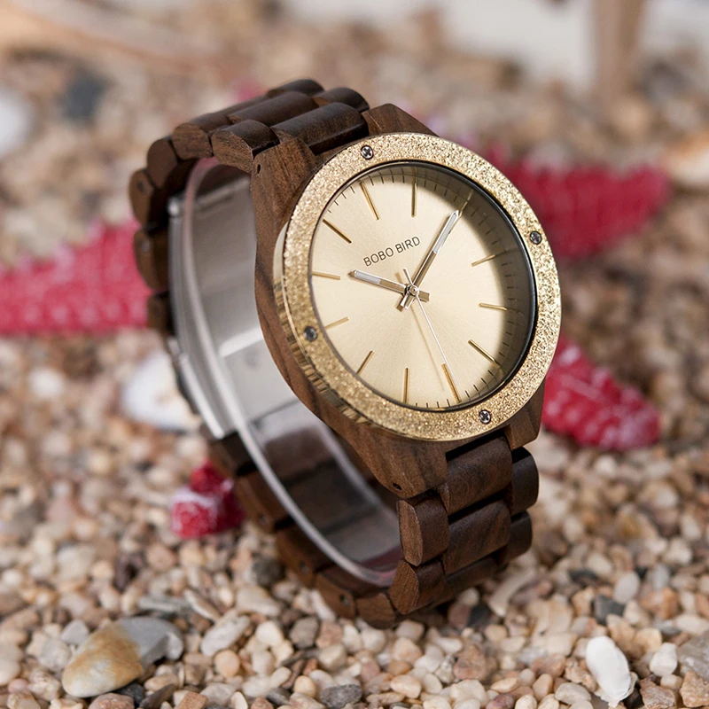 BOBO BIRD New Designer Wooden Band Mens Watches Natural Handmade Quartz Wrist Wood Wristwatches Gifts relogio masculino C-P05