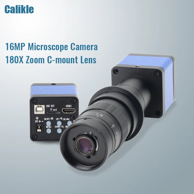 16MP Full HD 1080P 60FPS HDMI usb digitale Industrie Video C-mount Microscoop Camera TF Card Video Recorder + 180X C-mount Lens 16MP Full HD 1080P 60FPS HDMI usb digitale Industrie Video C-mount Microscoop Camera TF Card Video Recorder + 180X C-mount Lens