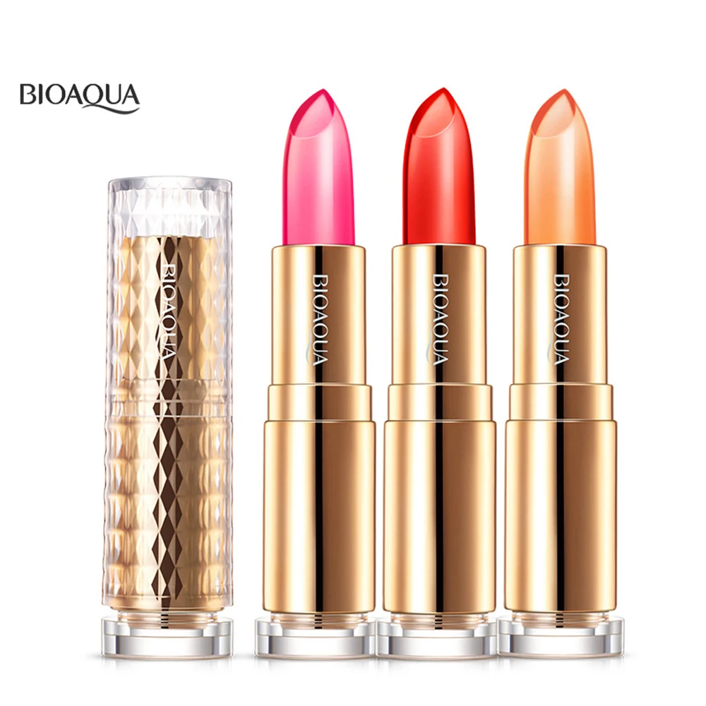 

BIOAQUA Lip Balm Moisture Color Waterproof Lipstick Long Lasting Moisturizing Lip Gloss Fade Makeup Nourishing Lips Cares