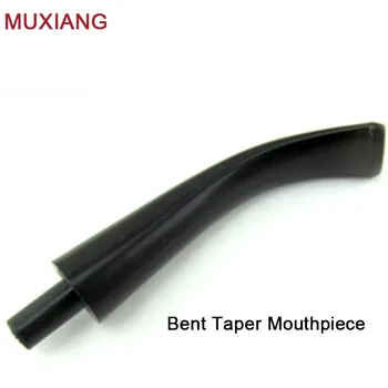 MUXIANG Tobacco Pipe Tail DIY Pipe Mouthpiece Briar Wood Ebony Smoking Pipe Bent Taper 3-7.2mm Tenon Mouthpiece be0017