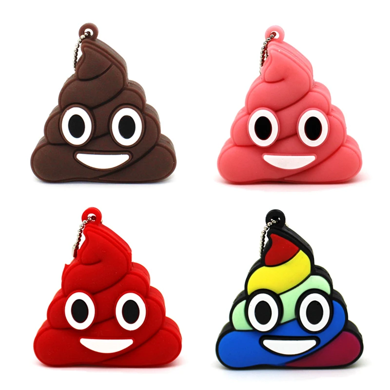 

Cute Cartoon Emoji shit Poo Shape USB 2.0 Flash Drive 4GB 8GB 16GB Memory Stick Pen Drive 32GB 64GB Pendrive U disk hot sale