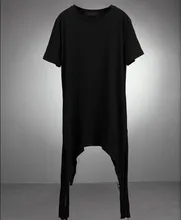 Mens T Shirts Fashion 2016 Short Sleeve T Shirt Men Irregular Personality Dovetail Stage Outfit Costume Stylist T-shirts Margic