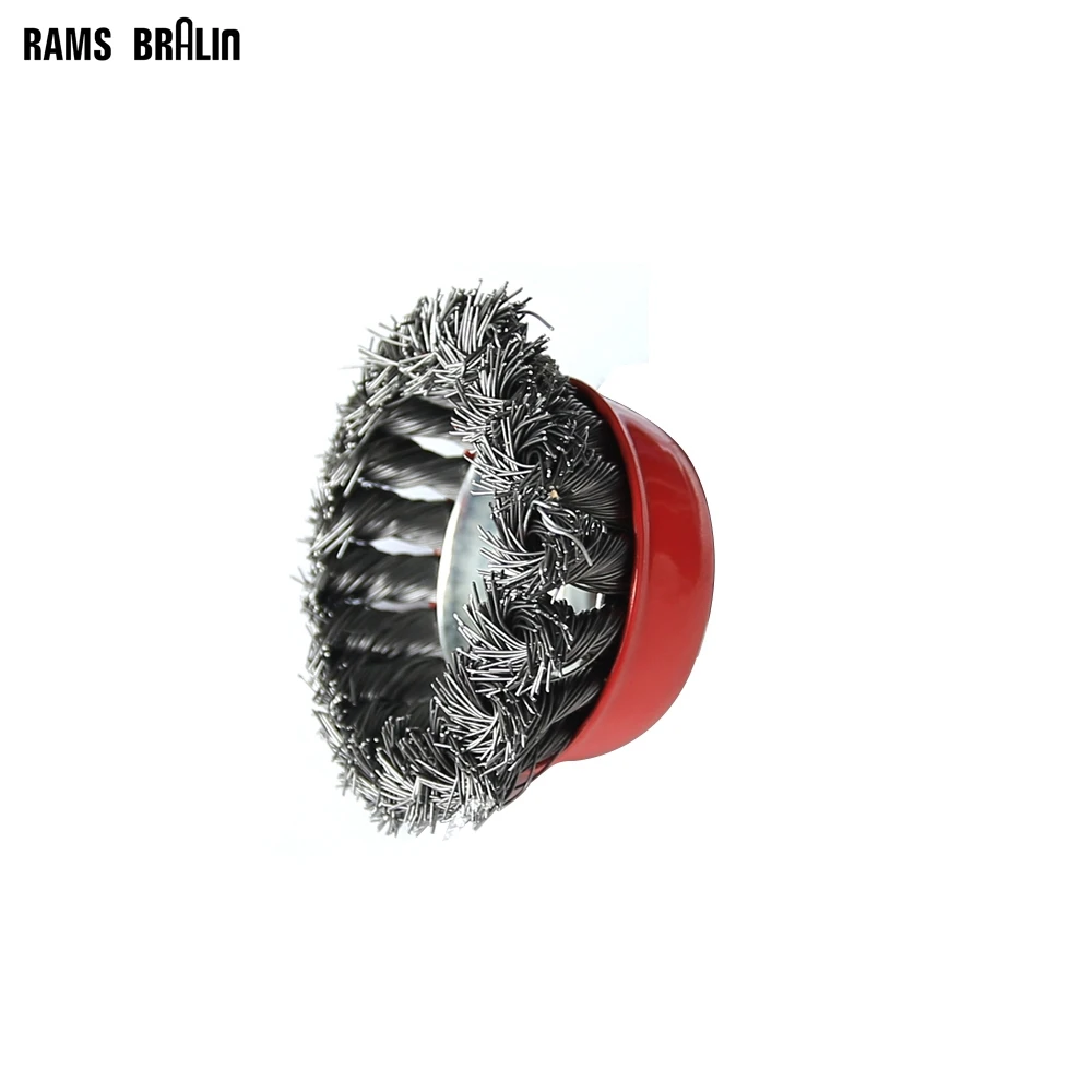 3" Knot Wire Cup Brush Steel Wire Wheel Heavy duty Metal Derusting