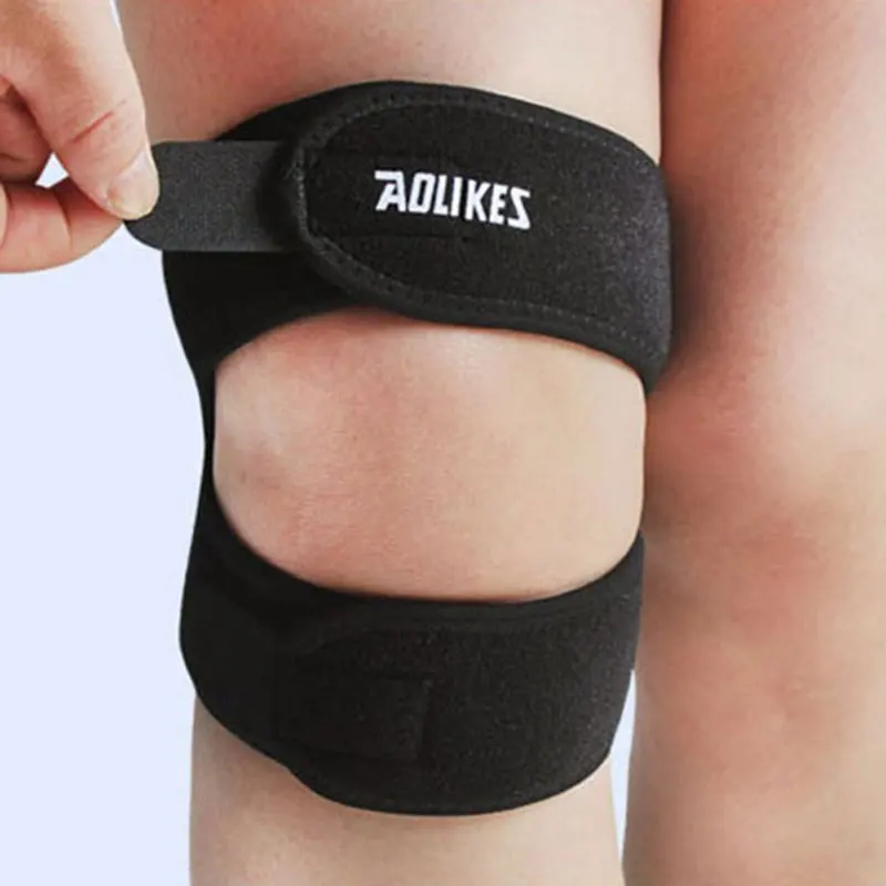 

New 1 PCS Patella Support Adjustable Knee Brace Black Sleeve Wrap Cap Stabilizer Sports