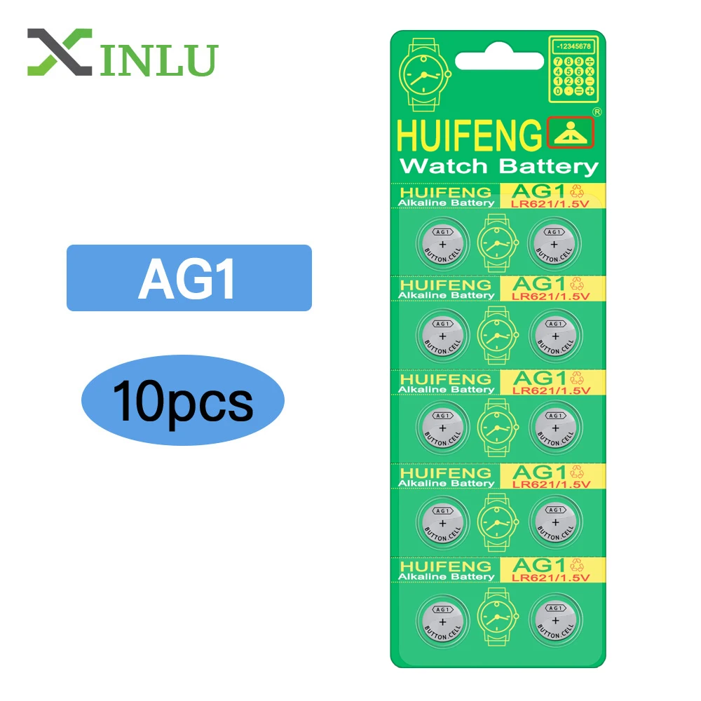 

10pcs AG1 LR621 364 164 531 SR621 SR621SW SR60 SP364 TR621 Watch coin Button cell Battery