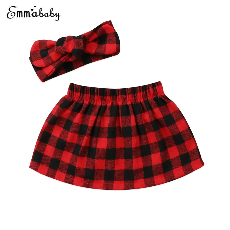 2 Pz Di Natale Gonna Scozzese Rosso Neonato Vestiti Della Ragazza Plaid  Gonne Fascia Attrezzature Del Bambino Ragazza Set Minigonna|plaid girl  skirt|mini skirt girlgirls mini skirt - AliExpress
