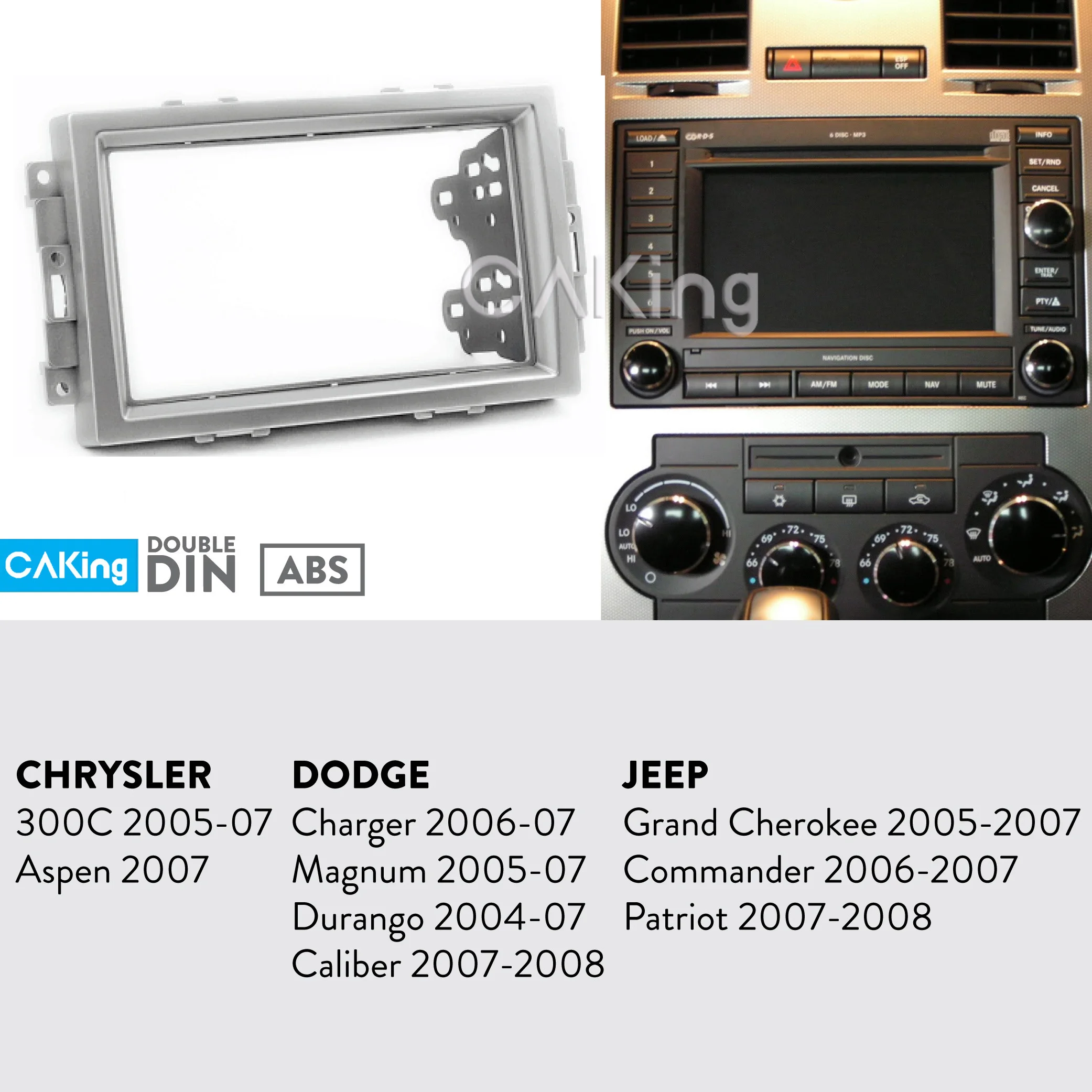 Aftermarket Stereo Installation Dash Kit Panel For 2005-2007 Jeep Grand Cherokee