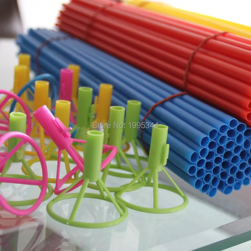 

30 sets/ lot quality thicken Foil Balloon stick 40cm Colorful PVC rods cups for Supplies cartoon Aluminum Balloons Decoration