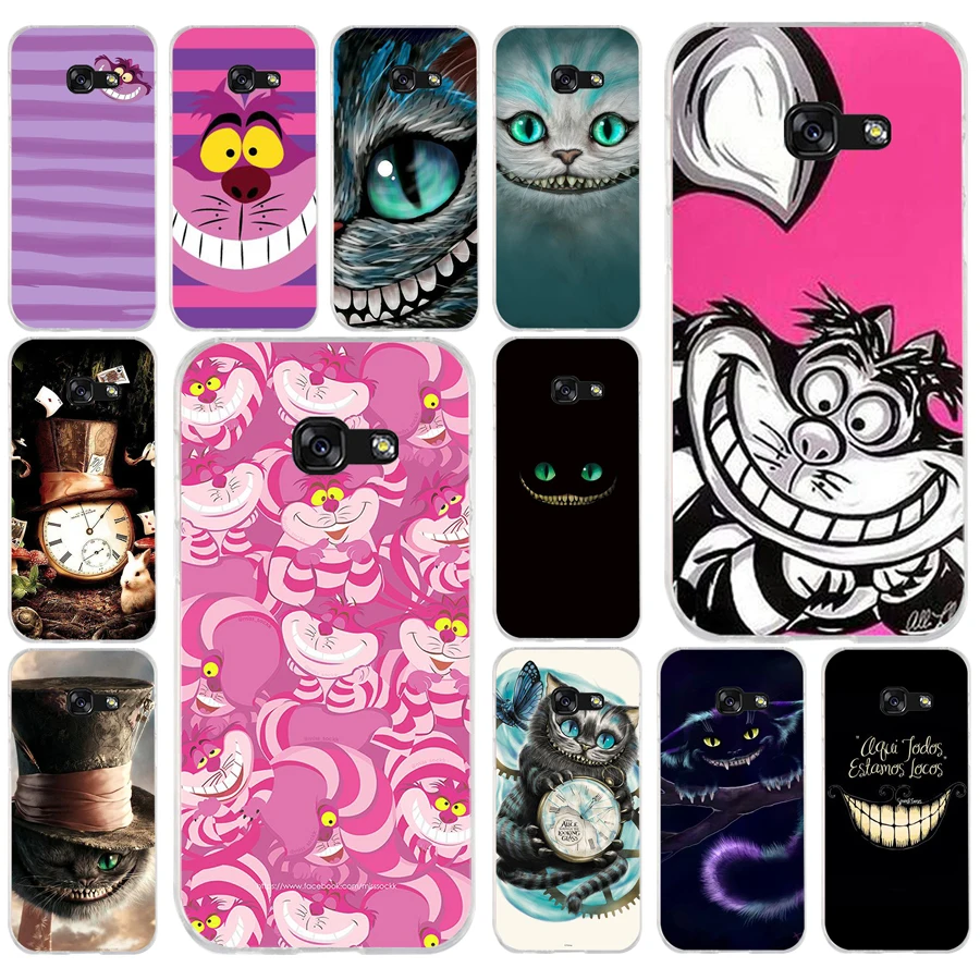 

027 Alice in Wonderland Chesire Cat Soft Silicone Tpu Cover phone Case for Samsung a3 2016 a5 2017 a6 plus a7 a8 2018 s6 7 8 9