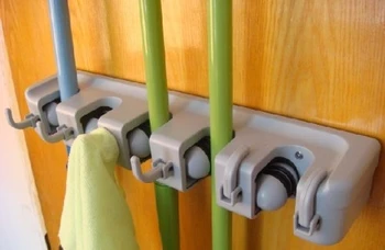 

FREE SHIPPING! multifunctional plastic mop rack.Robe Hooks.6 hooks .size :41cm.