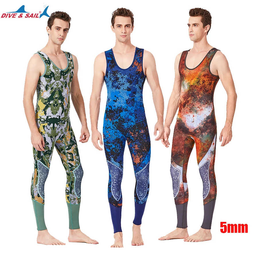2019 men 5MM Neoprene Wetsuit vest Camouflage Spearfishing Wetsuits for Underwater Hunting  Thicker Scuba Diving Suit
